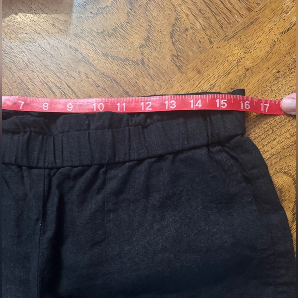 J.JILL Love Linen Pull On Black Shorts Linen Elastic Waist Small Beach Vibes - Picture 8 of 10